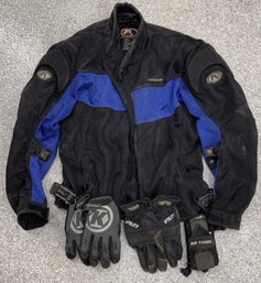 Fieldsheer Motocross Jacket Padded Size Large  And Gloves