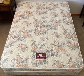 Floral Queen Bed Mattress Incl. Metal Bed Frame
