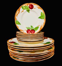 Franciscan Apple Design Dining Plates And Saucers