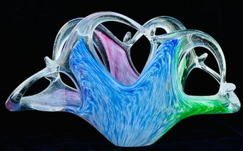 Lavorazione Art Murano Glass Centerpiece Napkin Holder