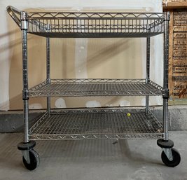Metal Utility Cart With Wheels