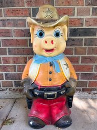 Tall Vintage Piggy Sheriff  - Made In Mexico