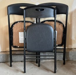 Set Of Four Cosco Black Folding Chairs