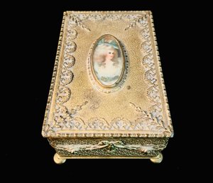 Apollo Gilt Bronze Jewelry Box