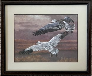 Christopher Forrest Framed Art Print Featuring Ducks In Flight