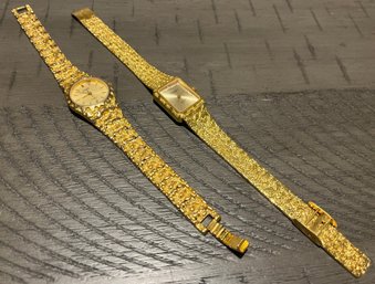 Gruen Precisions Watches With Gold Toned Bands