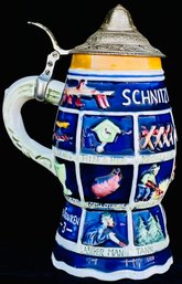 Vintage Schnitzel Bank Music Box Stein