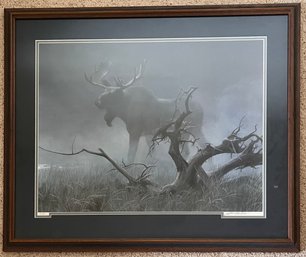 Robert Bateman 'Moose In Light' Signed And Numbered With COA