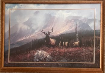 Coleman 'Book Cliff Elk II' Framed Print