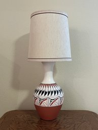 Native American Acoma Style Pottery Lamp 2 Of 2