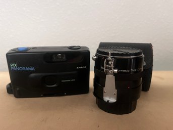Vivtar Automatic Tele Converter 3X-3 & Ansco Panorama Pix Camera