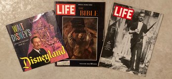 Stack Of Vintage Magazines Including Disneyland, Life, And More