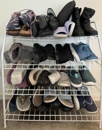 Assortment Of Womens Shoes & Shoe Rack