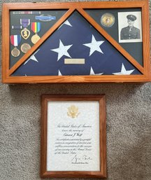 WW2 Armed Forces Veteran Memorial Case & Frame