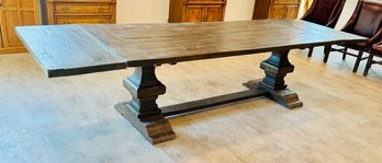 Restoration Hardware Salvaged Wood Trestle Rectangular Extension Dining Table