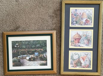 Framed Cottage Bird House Prints