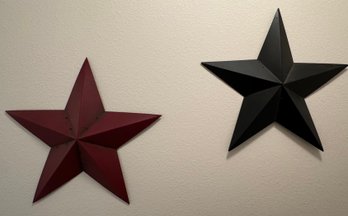 Pair Of Metal Country Star Wall Decor