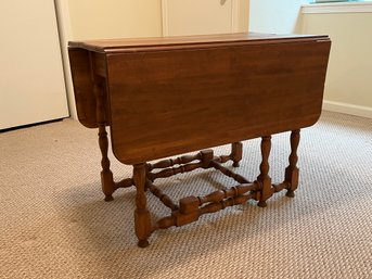 Vintage Wood Drop Leaf Extension Table