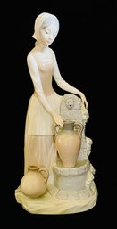 Nao Made In Spain 'lady By The Well' Porcelain Figurine