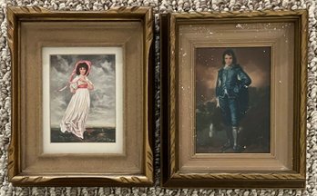The Blue Boy And Pinkie, Framed Prints By Thomas Lawrence
