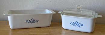 Set Of Corning Ware Casserole Dish W/ Lid & Loaf Dish