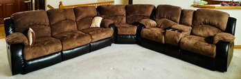 Large Corner Sectional Sofa With Electronic Reclining