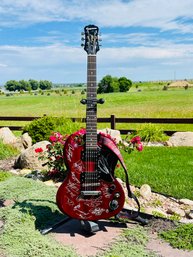 Signed Epiphone Special SG Model Guitar From ' Raiding The Rock Vault '