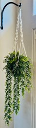 Macrame Long Hanging Pot Plant Holder With Fake Plant