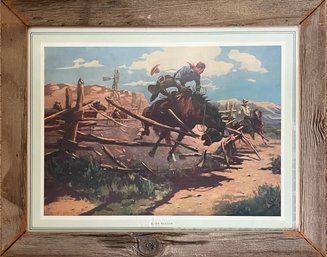 Olaf Wieghorst - 'Blind Bucker' - Framed Art Print