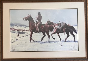 John Phelps -  Signed And Numbered Framed Art Print Featuring A Rider With A Pipe