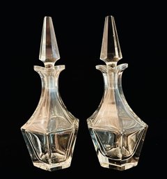 Pair Of Art Deco Bohemian Moser Perfume Bottles