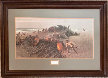 John Clymer - 'Salt Makers' - Framed Art Print Signed And Numbered