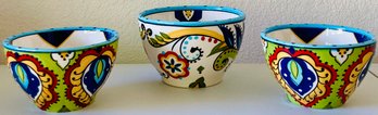 Colorful Espana   Bowls With Flower Art