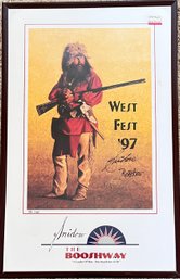 Framed Poster West Fest 97 Signed And Numbered - Featuring Signature And Art Of G. Snidow