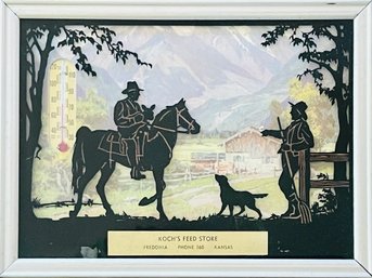 Kochs Feed Store Fredonia Phone 160 Kansas Silhouette Painting In Frame