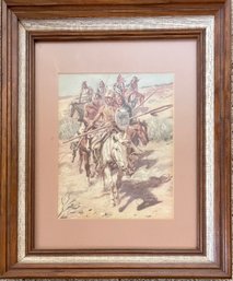 C.M. Russell - 'Return Of The Warriors' - Framed Art Print