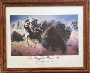 W.R. Leigh - 'The Buffalo Hunt' - Framed Art Print