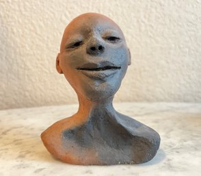 Small Clay Bust, Signed