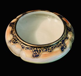 Hand Painted Nippon Porcelain Bowl With Golden Trim