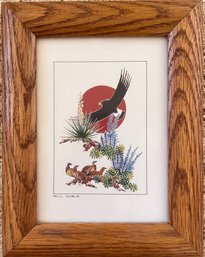 Paul Goble Framed Art Print Featuring Flying Eagle And Smaller Birds