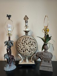 Animal Styled Table Lamps And Abstract Round Lamp