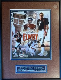 John Elway, 2004 Hall Of Fame, Autographed Picture With Certificate Of Authenticity