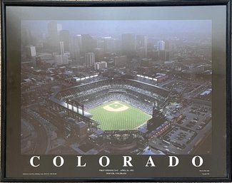 Framed Poster Print Of Coors Field, Opening Day - April 26, 1995 - Colorado Rockies