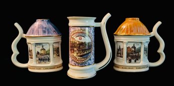 Trio Of Carlsbad Karlovy Vary Czech Republic Mugs