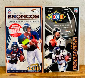 Two VHS Broncos Super Bowl Tapes
