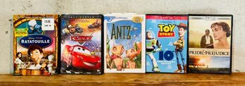 Set Of 5 DVD Movies- Toy Story, Ratatouille, Cars & More!