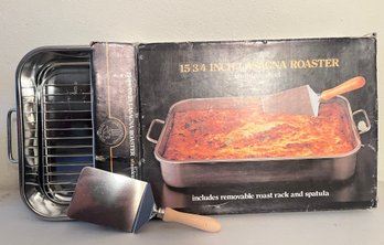 Lasagne Pan And Roaster With Rack And Spatula 15.75 Inch