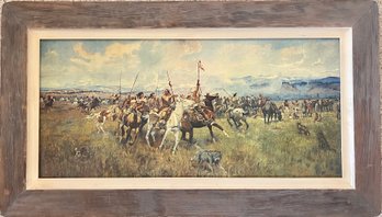 CM Russell - 'Lewis And Clark Meeting The Flatheads In Ross Hole, September 4, 1805' Framed Art Print