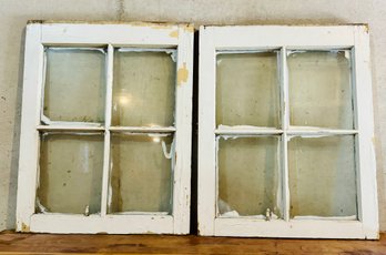 Two Vintage Farmhouse Window Pane's