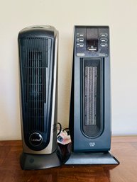 Two (2) Standing Space Heaters--one DeLonghi And One Lasko